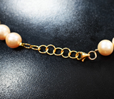 Золотое колье с крупным золотисто-кремовым морским жемчугом барокко 252,9 карата Золото