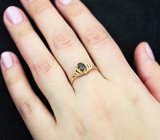 Золотое кольцо с уральским александритом 0,57 карата