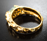 Золотое кольцо с редким параиба турмалином 1,91 карата и бриллиантами Золото