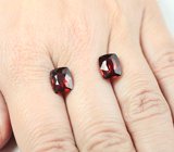 Крупная пара пиропов гранатов 7,54 карата