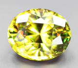 Высокая дисперсия! Зеленовато-желтый сфен высокой чистоты 3,04 карата