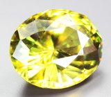 Высокая дисперсия! Зеленовато-желтый сфен высокой чистоты 3,04 карата 