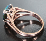 Кольцо с ограненным черным опалом 3,19 карата Серебро 925