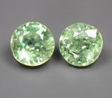 Пара демантоидов 0,85 карата