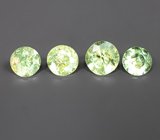Набор из 4 демантоидов 0,56 карата