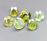 Набор из 6 демантоидов 1,03 карата