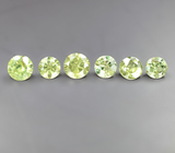 Набор из 6 демантоидов 0,97 карата 