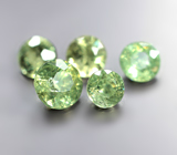 Набор из 5 демантоидов 0,8 карата 