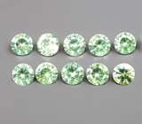 Набор из 10 демантоидов 0,77 карата 