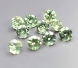Набор из 10 демантоидов 0,77 карата