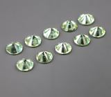 Набор из 10 демантоидов 0,77 карата 