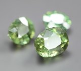 Высокая дисперсия! Крупный набор из 3 демантоидов 3,07 карата 