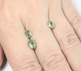 Высокая дисперсия! Крупный набор из 3 демантоидов 3,07 карата 