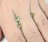 Высокая дисперсия! Крупный набор из 3 демантоидов 2,71 карата 