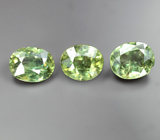 Высокая дисперсия! Крупный набор из 3 демантоидов 2,68 карата 