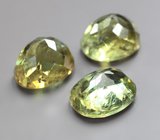 Высокая дисперсия! Крупный набор из 3 демантоидов 3,67 карата