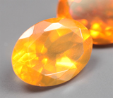 Пара мексиканских ограненных «огненных» опалов 2,54 карата 