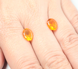 Пара мексиканских ограненных «огненных» опалов 2,54 карата 