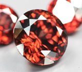 Набор из 3 оранжевых цирконов высокой чистоты 6,89 карата 