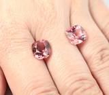 Open color grade! Пара розовато-пурпурных турмалинов высокой чистоты 7,08 карата