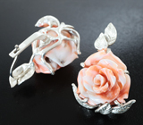 Комплект с резным кораллом 80,05 карата 