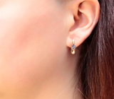 Золотые серьги с редкими синими шпинелями 0,74 карата Золото