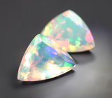 Пара ограненных эфиопских опалов 2,05 карата 