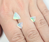 Набор из 3 ограненных эфиопских опалов 3,1 карата 