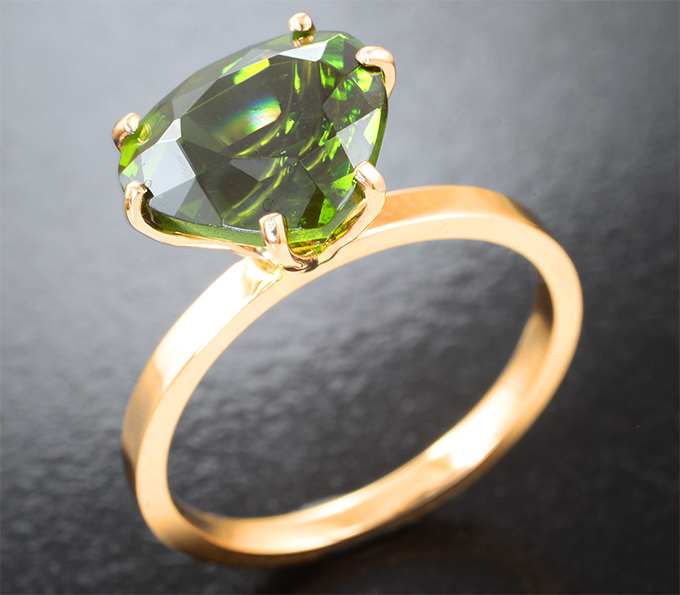 Кольцо с цирконом 5,23 карата