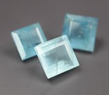 Набор из 3 аквамаринов редкой огранки 6,27 карата 