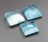 Набор из 3 аквамаринов редкой огранки 6,27 карата