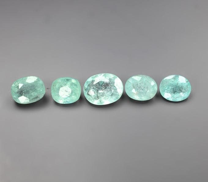 Набор из 5 параиба турмалинов 2,06 карата