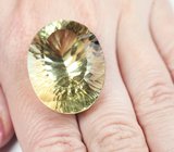 Крупный! Лимонный цитрин лазерной огранки 65,16 карата