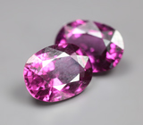 Пара умбалитов гранатов топовых цветовых характеристик 5,28 карата 