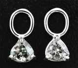 Подвесы для серег с полихромными цоизитами 1,04 карата