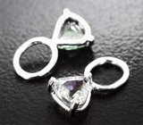 Подвесы для серег с полихромными цоизитами 1,04 карата