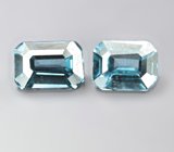 Пара насыщенно-синих шпинелей 0,41 карата
