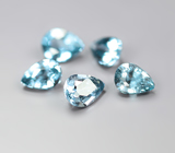 Набор из 5 синих шпинелей 0,45 карата