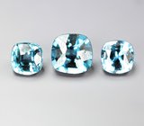 Набор из 3 насыщенно-синих шпинелей 0,53 карата