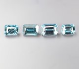 Набор из 4 насыщенно-синих шпинелей 0,54 карата