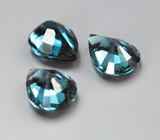 Набор из 3  насыщенно-синих шпинелей 0,68 карата