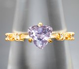 Золотое кольцо с зултанитом 1,17 карата и бриллиантами