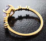 Золотое кольцо с зултанитом 1,17 карата и бриллиантами Золото