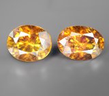 Пара золотисто-желтых сфенов 3,57 карата