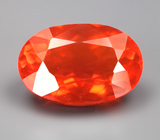 Чистейший мексиканский ограненный «огненный» опал 1,68 карата 