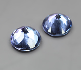 Пара танзанитов 1,04 карата 