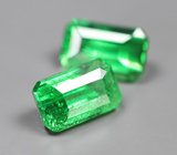 Редкая пара «неоновых» цаворитов 1,81 карата