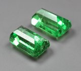 Редкая пара «неоновых» цаворитов 1,81 карата