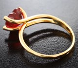 Золотое кольцо с мексиканским «огненным» опалом и бриллиантами 1,68 карата Золото
