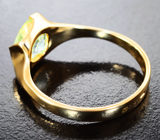 Золотое кольцо с небесно-голубым параиба турмалином 1,25 карата